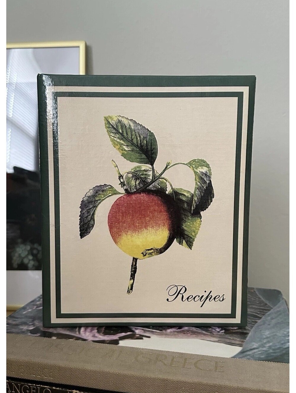 Vintage Recipe Binder W/ A Classic Fruit Theme Reusable Pages